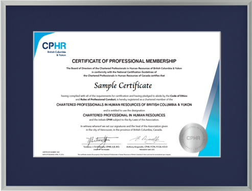CPHR BC&YT Satin Silver Metal frame with single newport blue mat board
